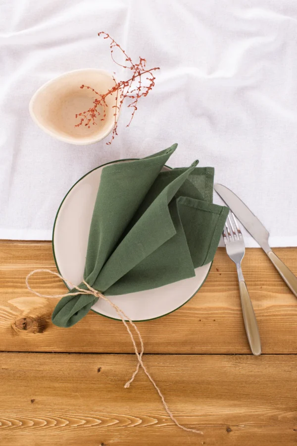 Linen Olive Green Napkin