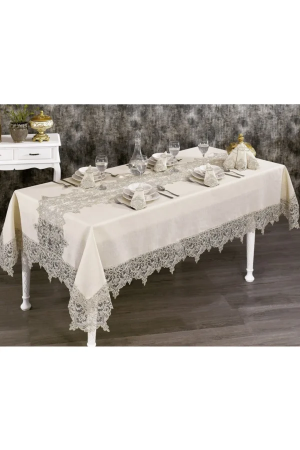 25-Piece French Lace Linen Dining Set – Elegant & Sophisticated Design - Image 4