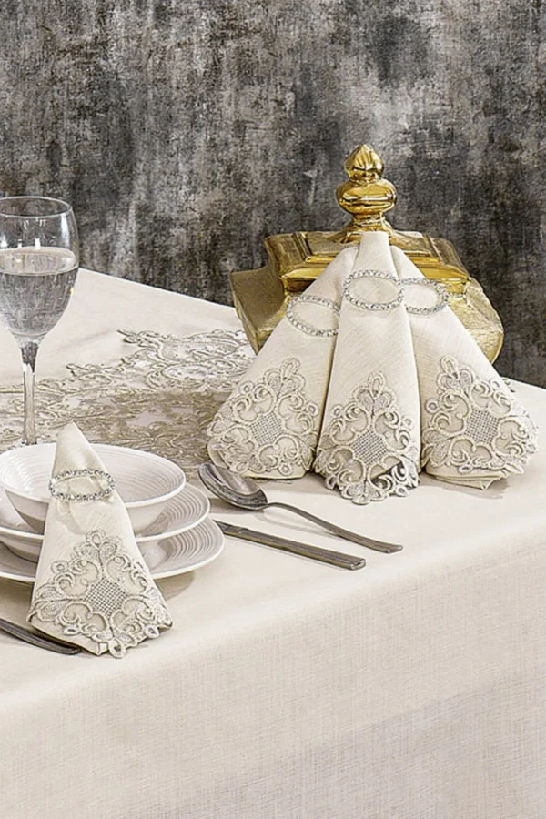 25-Piece French Lace Linen Dining Set – Elegant & Sophisticated Design - Image 2