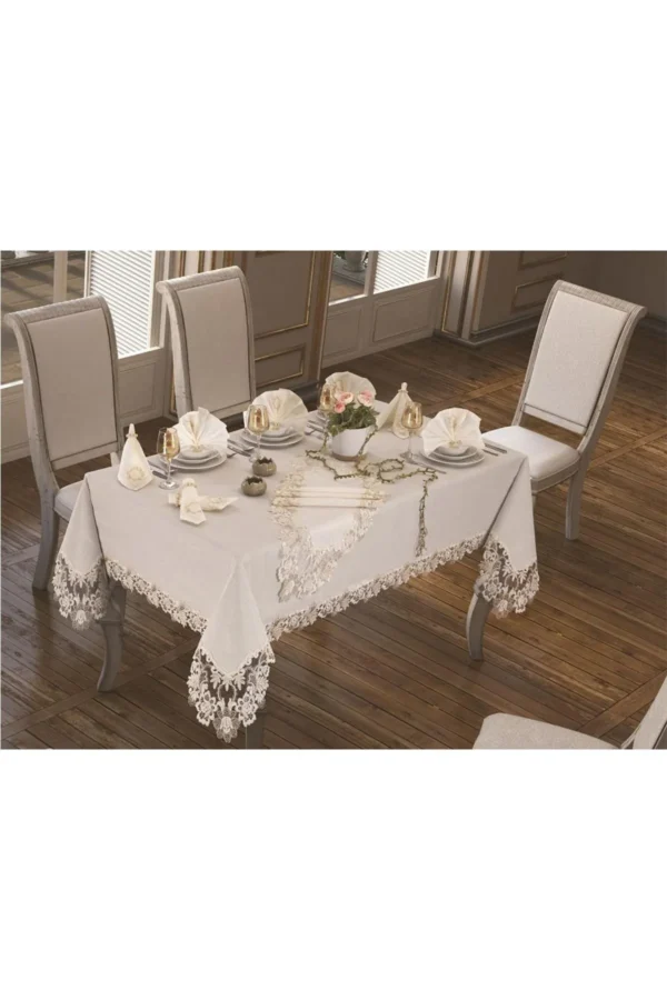 French Guipure Tablecloth for Dining Table - Image 3