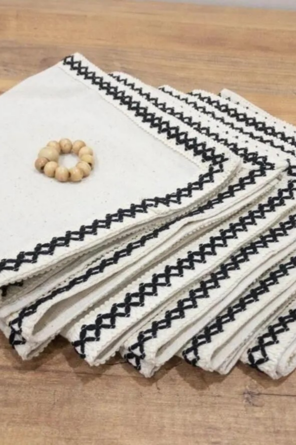 Organic Raw Linen Napkin Set - Image 2