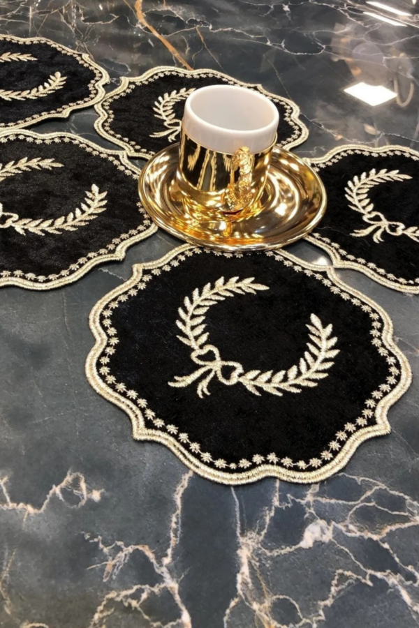 Black & Gold Cocktail Napkin