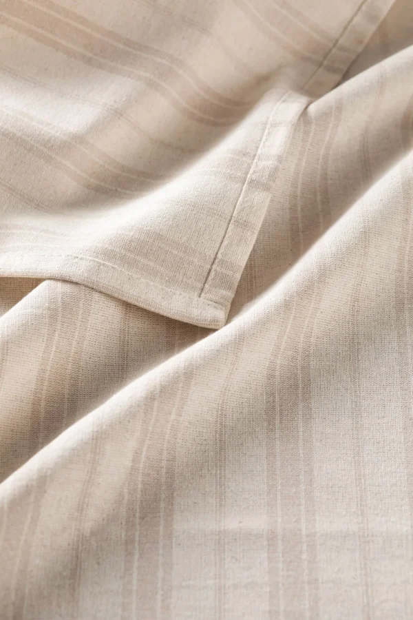 Bohem Brown Striped Linen Tablecloth - Image 3