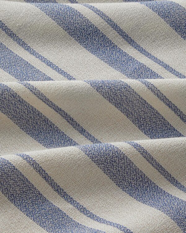 Cream - Blue Cotton Tablecloth - Image 2