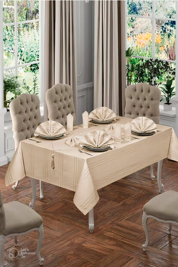 26-Piece Stain-Resistant Luxury Tablecloth Set – Elegant and Practical Dining Solution!