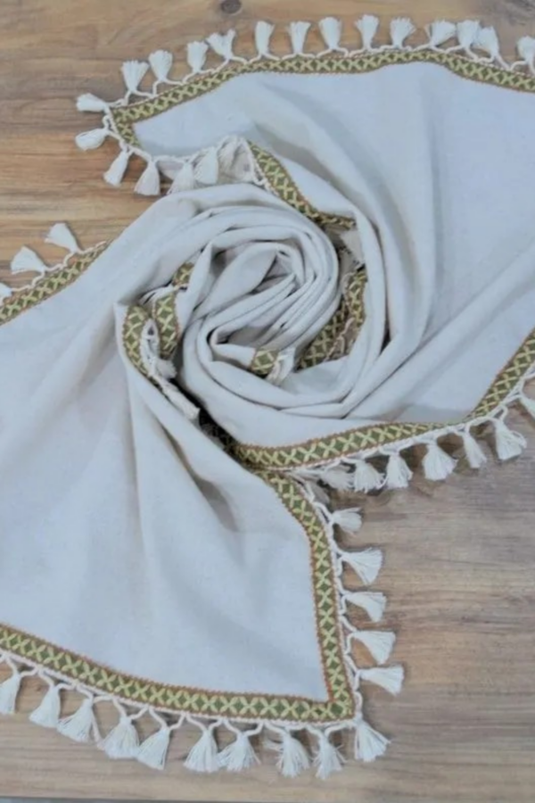 Exclusive Raw Linen Cream Runner