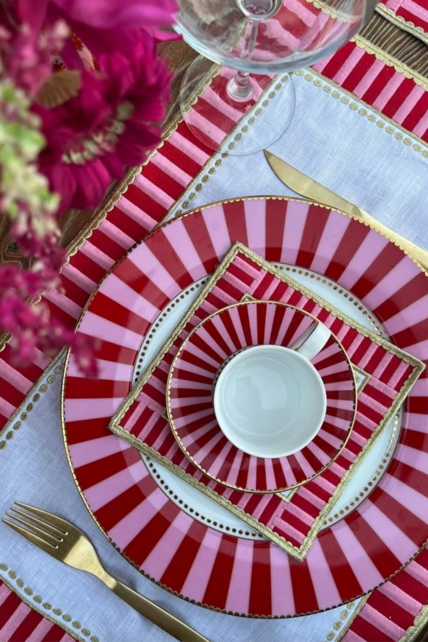 Linen Pink Placemat Set - Image 4