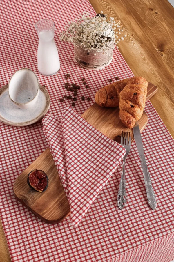 Set of 2 Linen Red Gingham Napkins