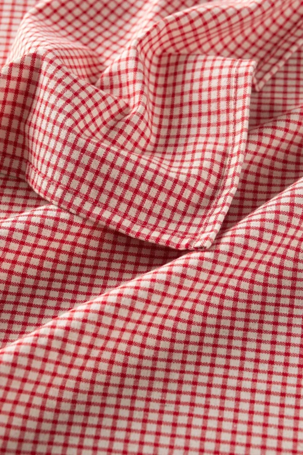 Set of 2 Linen Red Gingham Napkins - Image 2