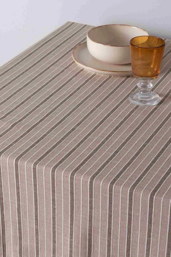 Striped Cotton Tablecloth - Image 2