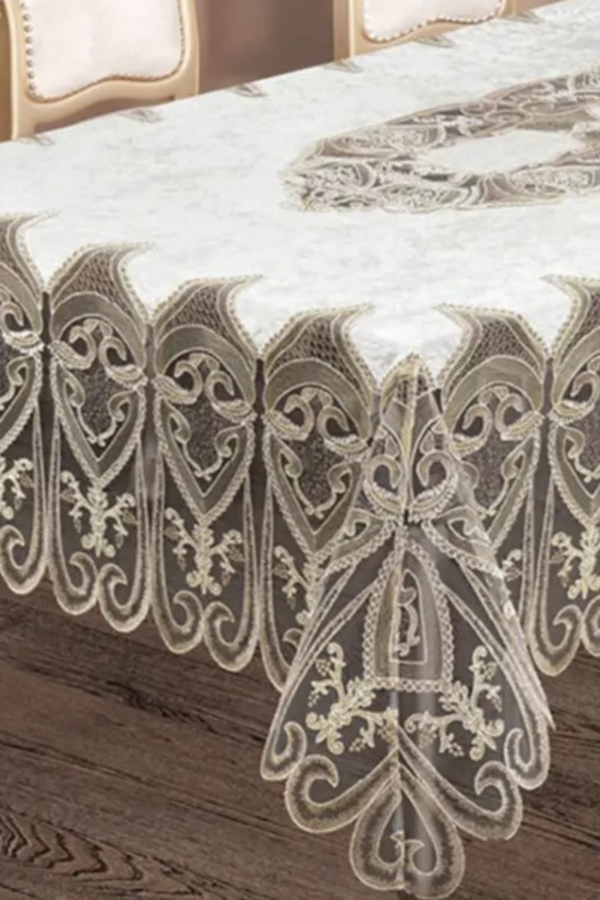 Velvet French Lace Tablecloth - Image 2