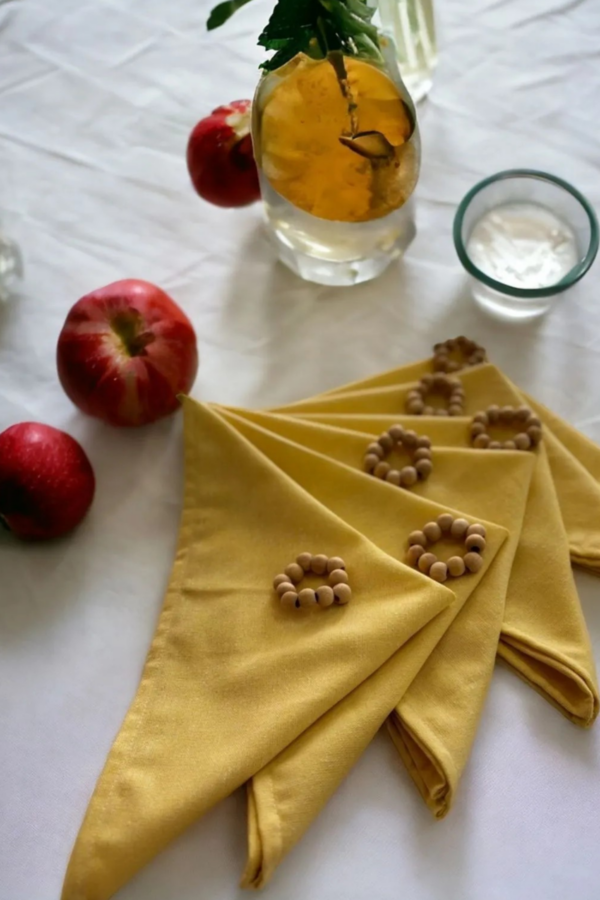 Yellow Premium Linen Napkin Set - Image 4