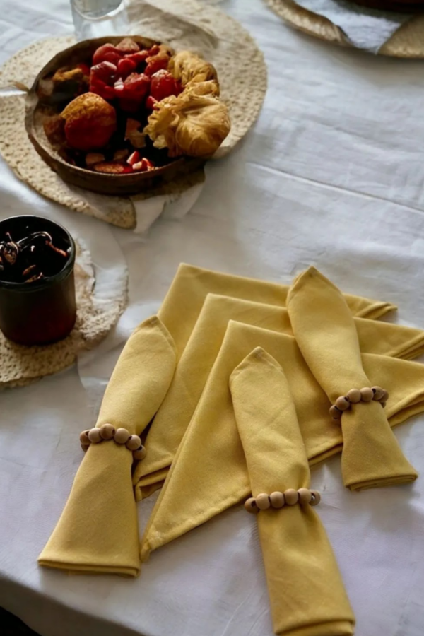 Yellow Premium Linen Napkin Set - Image 5