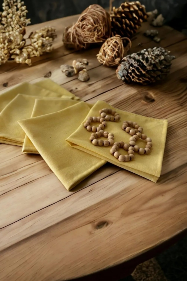 Yellow Premium Linen Napkin Set