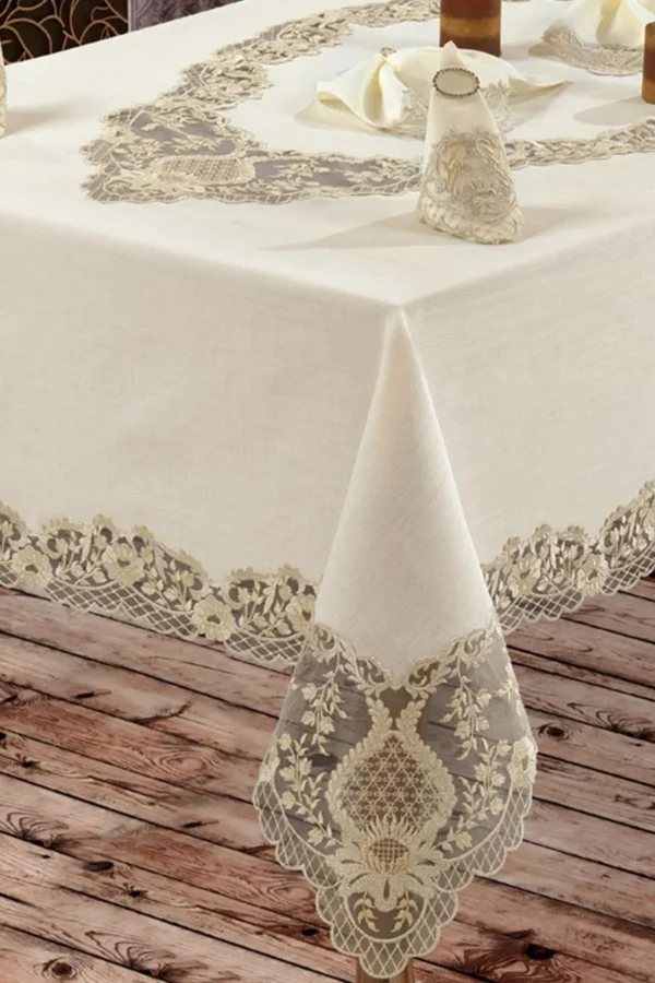 French Lace Tablecloth Set - Image 3