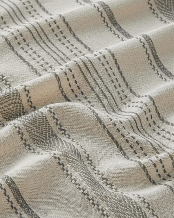 Cream - Green Cotton Tablecloth - Image 4