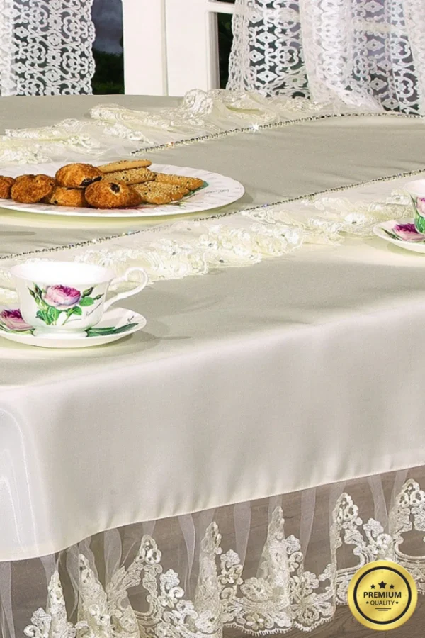 Luxury Lace Tablecloth & Runner - Image 2