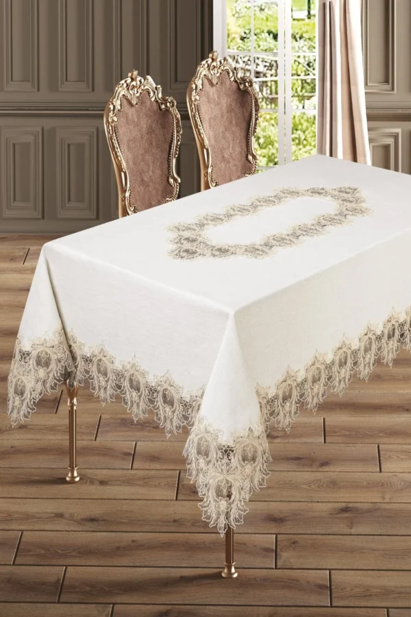 Natural Linen Tablecloth - Image 3