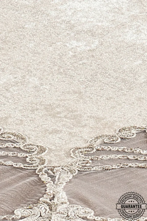 Velvet Table Cloth with Lace - Image 4