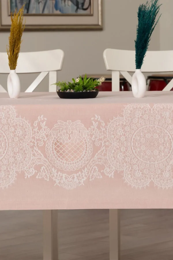 Powder Luxury Lace Tablecloth - Image 4