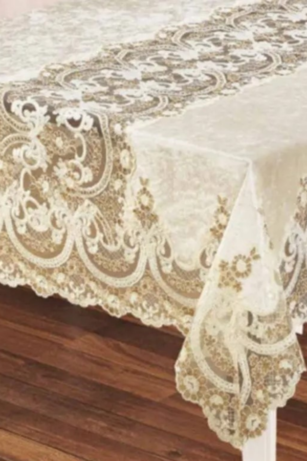 Victorian Style Velvet Tablecloth - Image 2