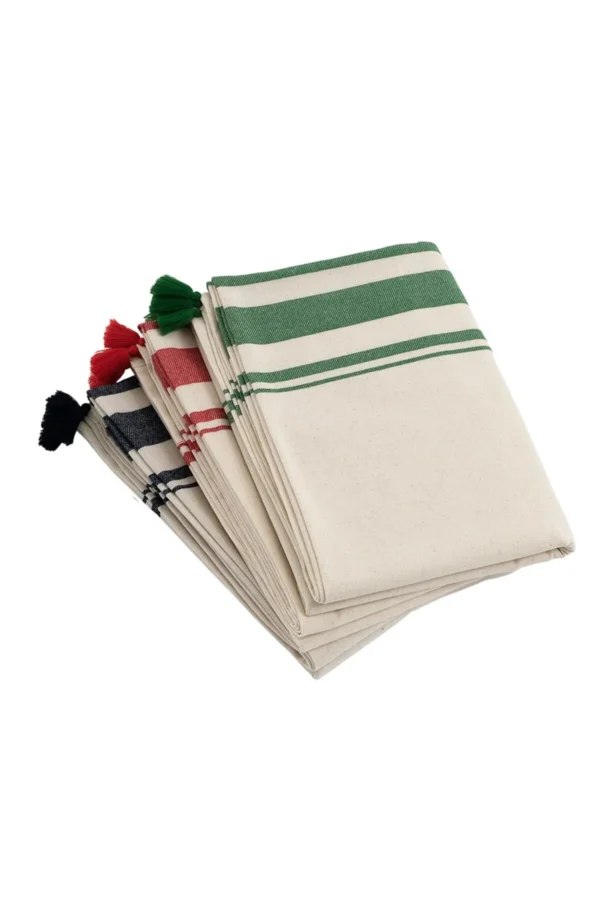 Navy Blue Striped Tablecloth - Image 4