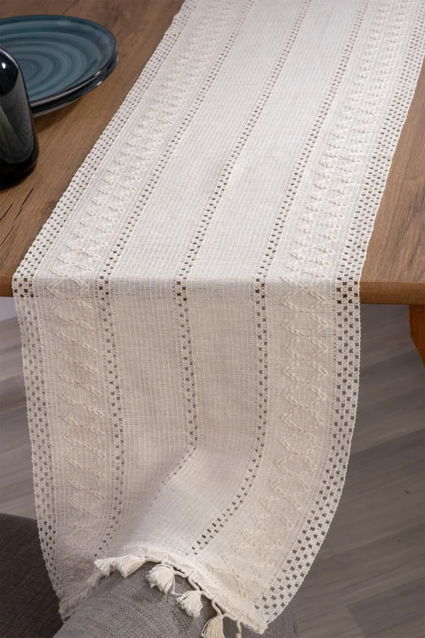 Organic Cotton Lace Table Runner