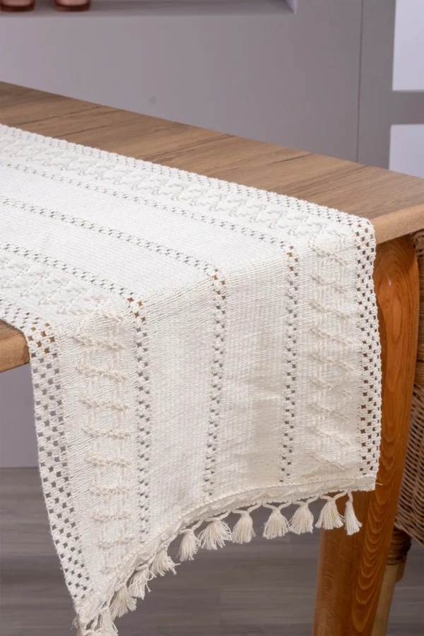 Organic Cotton Lace Table Runner - Image 4