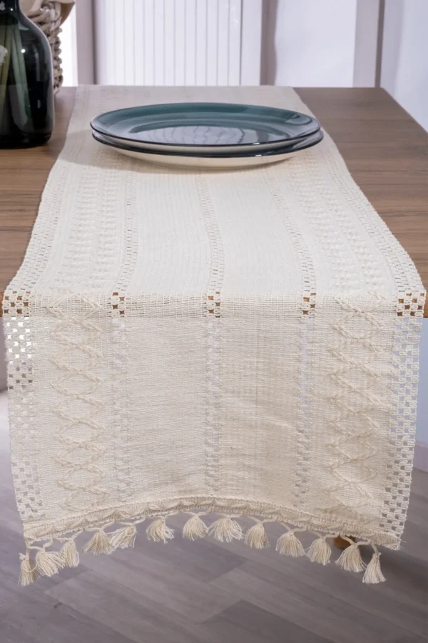 Organic Cotton Lace Table Runner - Image 3